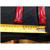 Image 3 : 301.  11" RED/CLEAR BLOWN GLASS BUD VASES
