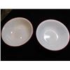 Image 1 : 307.  2- RED RIMMED CORELLE WHITE GLASS BOWLS