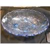 Image 1 : 312.  FOOTED BLUE GLASS FRUIT BOWL