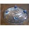 Image 3 : 312.  FOOTED BLUE GLASS FRUIT BOWL