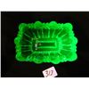 Image 1 : 313.  URANIUM GLASS TRINKET DISH