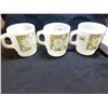 Image 1 : 320.  3- GREEN FLOWER, D-HANDLED, FIREKING MUGS