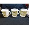 Image 2 : 320.  3- GREEN FLOWER, D-HANDLED, FIREKING MUGS
