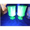 Image 1 : 332.  TIFFIN FRANCISCAN, MADEIRA, FOOTED URANIUM GLASSES, SET OF TWO
