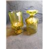 Image 2 : 332.  TIFFIN FRANCISCAN, MADEIRA, FOOTED URANIUM GLASSES, SET OF TWO