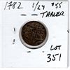 Image 2 : 351.  Scarce 1782 German .312 silver 1/24 Thaler