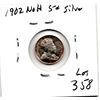 Image 2 : 358.  1902, NO H, FIVE CENT SILVER, EDWARD V11, HIGHER GRADE