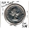Image 2 : 364.  1954, ONE DOLLAR, LOW MINTAGE, SILVER