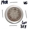 Image 1 : 377.  1908, TWENTY-FIVE CENT, SILVER