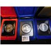 Image 1 : 391.  1970, 1971, 1973, CASED, NICKEL DOLLARS