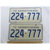 Image 1 : 410. Pair of 1972 Saskatchewan License Plates