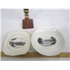 Image 2 : 421. 2 Pieces of Waskesiu Porcelain and Totem Pole