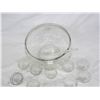 Image 2 : 424. Punch Bowl and 10 Glasses