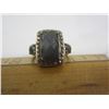 Image 2 : 468. Sterling 925 Silver Ring with Large Black Stone