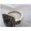 Image 4 : 468. Sterling 925 Silver Ring with Large Black Stone
