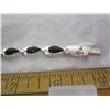 Image 3 : 472. Sterling 925 Silver Bracelet with Black Stones