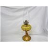 Image 2 : 491. 1880's Amber Inverted Thumbprint and Fan Base #1 Coal Oil Lamp