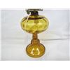 Image 3 : 491. 1880's Amber Inverted Thumbprint and Fan Base #1 Coal Oil Lamp