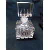 Image 1 : 511.  CRYSTAL PERFUME BOTTLE, CUBIC MOTIF