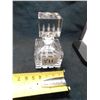 Image 2 : 511.  CRYSTAL PERFUME BOTTLE, CUBIC MOTIF