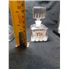 Image 3 : 511.  CRYSTAL PERFUME BOTTLE, CUBIC MOTIF