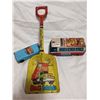 Image 1 : Tin car lot, bus , car, shovel