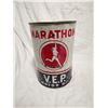 Image 3 : Rare marathon oil tin can , five quarts
