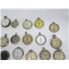 Image 3 : Lot of 25 Antique Pocket Watches for Parts or Repair