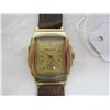 Image 1 : Rare 1935 Bulova Men's Art Deco 15 Jewel Wristwatch Gold Plated nice clean Watch Running
