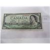 Image 1 : Canadian 1954 Devil's Face 1.00 Dollar Bill Beattie and Coyne
