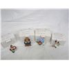 Image 1 : 4 Disney Christmas Tree Ornaments Beauty, Beast, Aladdin Genie, Mini - in a Little Mermaid Box