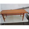 Image 1 : Teak Mid Century Modern made in Denmark Large Coffee Table Marked 57 inches long 21 inches wide 21 i