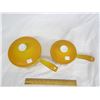 Image 2 : 2 MCM Sun Shine Yellow Cast Iron Pots with Lids made in Belgium