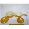 Image 3 : 2 MCM Sun Shine Yellow Cast Iron Pots with Lids made in Belgium