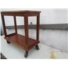 Image 3 : Antique Mahogany Cart with Wheels from a Doctor's Office 28 inches high 13 inches wide29 inches long