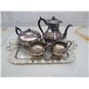 Image 1 : Antique 5 Piece Silver Plated Tea Set