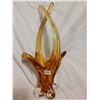 Image 1 : Amber vintage 15 inch blown glass