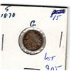 Image 1 : 1870 RAISED RIM FIVE CENT