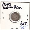 Image 2 : 1870 RAISED RIM FIVE CENT
