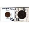 Image 1 : ANTIQUE RUPEE AND 1877 STATES OF JERSEY 1-12 SHILLING