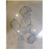Image 2 : VINTAGE PENCIL DRAWING IN 10 X 12 FRAME