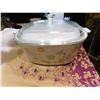 Image 1 : DAISY PATTERN, 2 ½ QT - 10 CUP CASSEROLE DISH WITH LID, 1970'S
