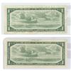 Image 2 : Lot of 2 1954 canadian $1 replacement bills- *B/M1044887 and *B/M1082799