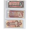 Image 1 : Lot of 3 (1954,1974, 1986) canadian $2 bills