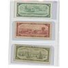 Image 2 : Lot of 3 (1954) $1,$2 and $20 canadian bills