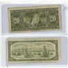 Image 2 : Lot of 2 (1937 and 1954) canadian $20 bills