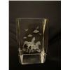 Image 3 : Glass cube horse dolphin etchings