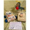 Image 1 : 3 Vintage Fisher Price toys - chatter telephone, Mini copter, Pocket radio - working