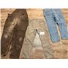 Image 1 : Carhartt 36x34/ Wrangler 40x29/ Pipeliner 2XL - all need repair