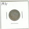 Image 2 : 1931 Canadian Silver 10 Cents. VG-10.